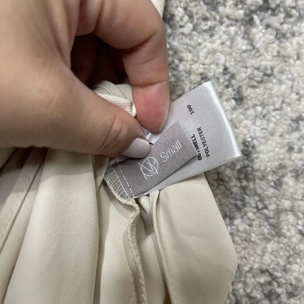 Nymph‎ Dress Womens Small Cream Sleeveless Maxi Cowl Neck Formal Slip Korea 2023 - Picture 8 of 12